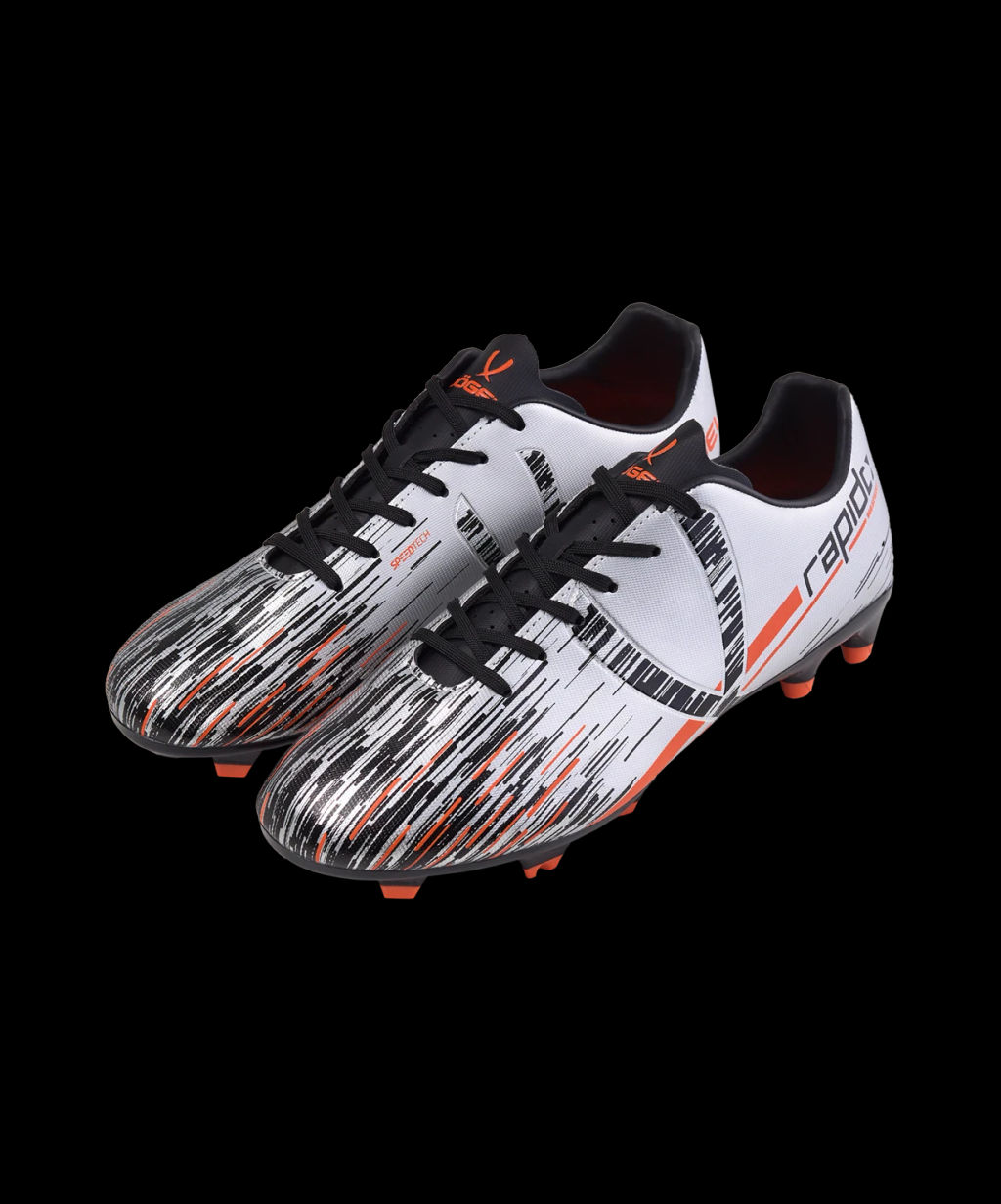 БЕЗ УПАКОВКИ Бутсы футбольные JOGEL Rapido FG Silver/black