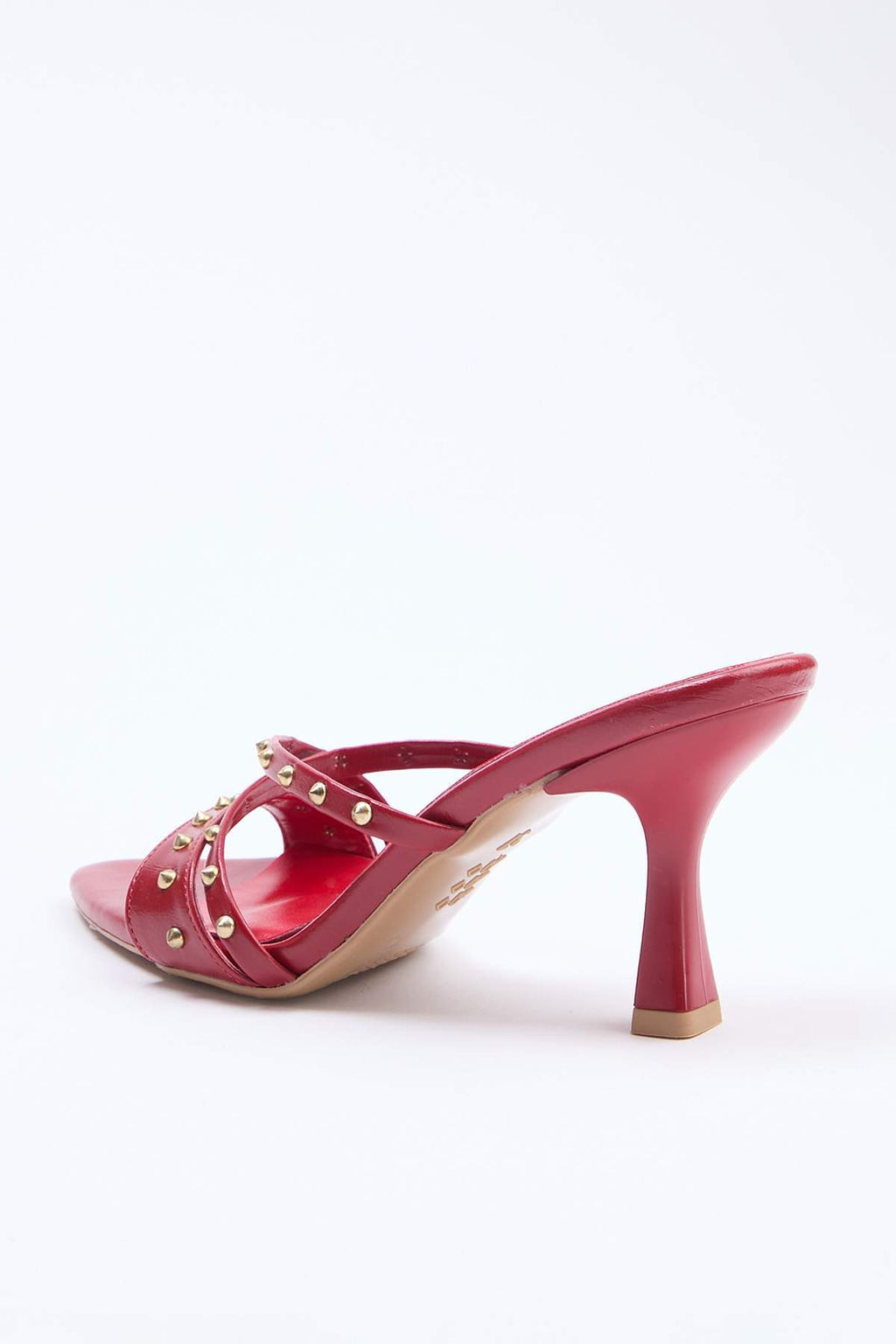 K?rm?z? Trok Detayl? 7,5 cm Kad?n Topuklu Ayakkab? TAKSS26TO00069