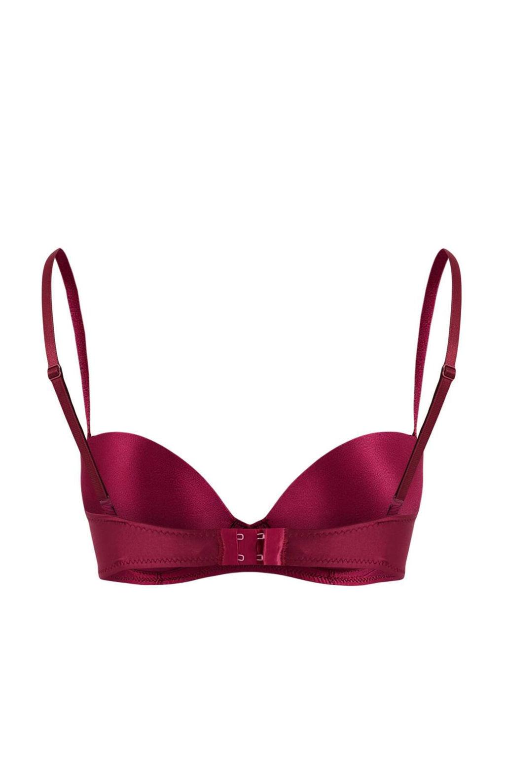 Koyu Visne Ip Ask?l? Ekstra Dolgulu/Push-Up Balconette Orme Sutyen THMAW21SU0058