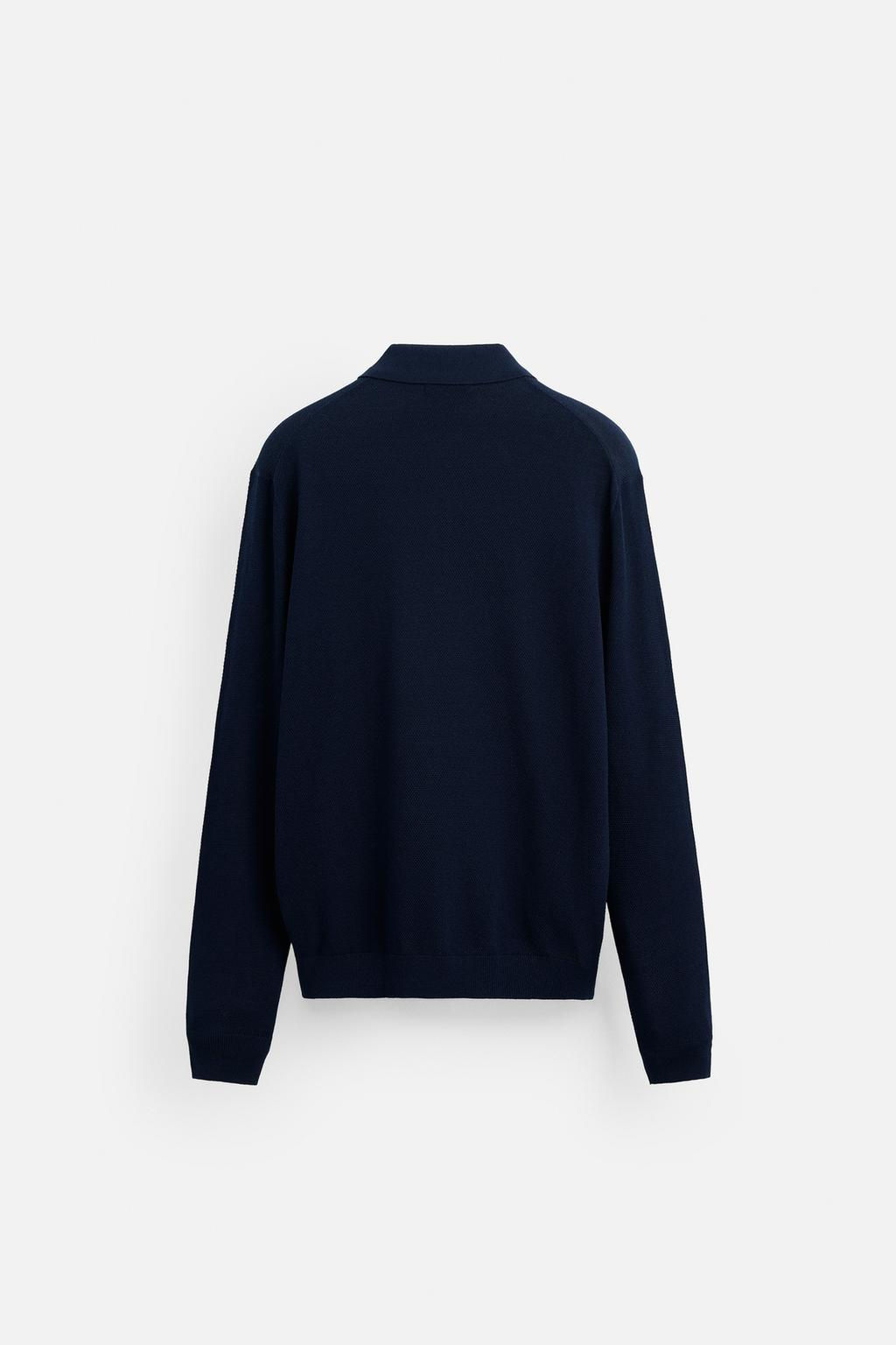 SILK/COTTON KNIT POLO SHIRT - Zara фото 17