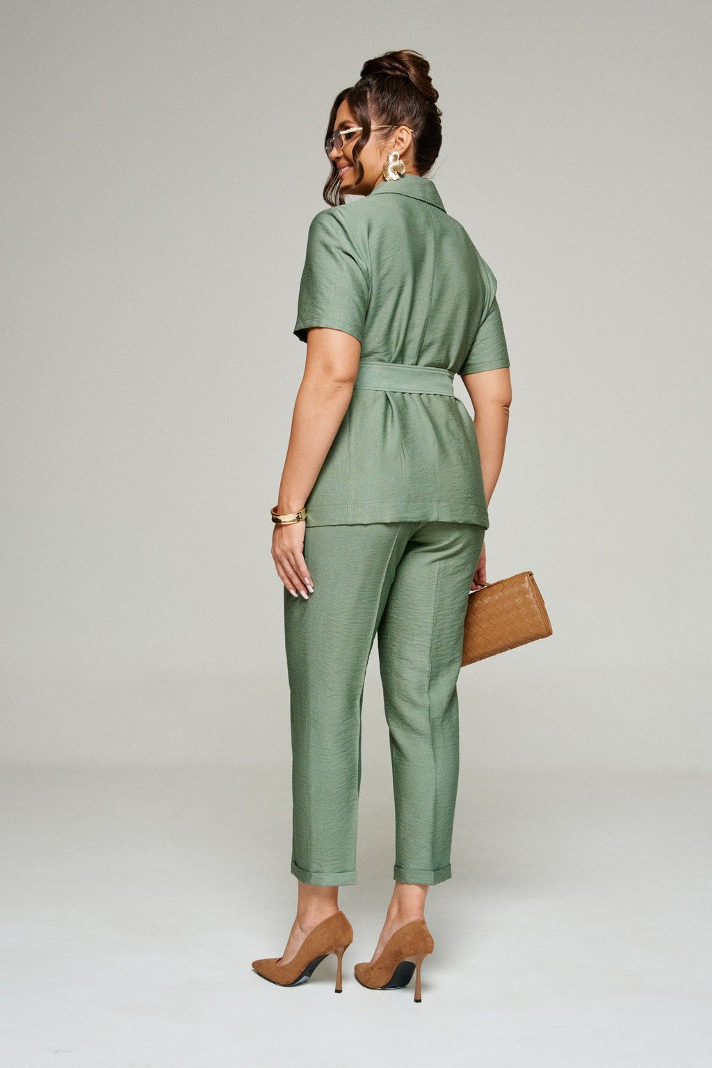 Костюм 6331 хаки, Брюки, Жакет - Beautiful and free фото 9