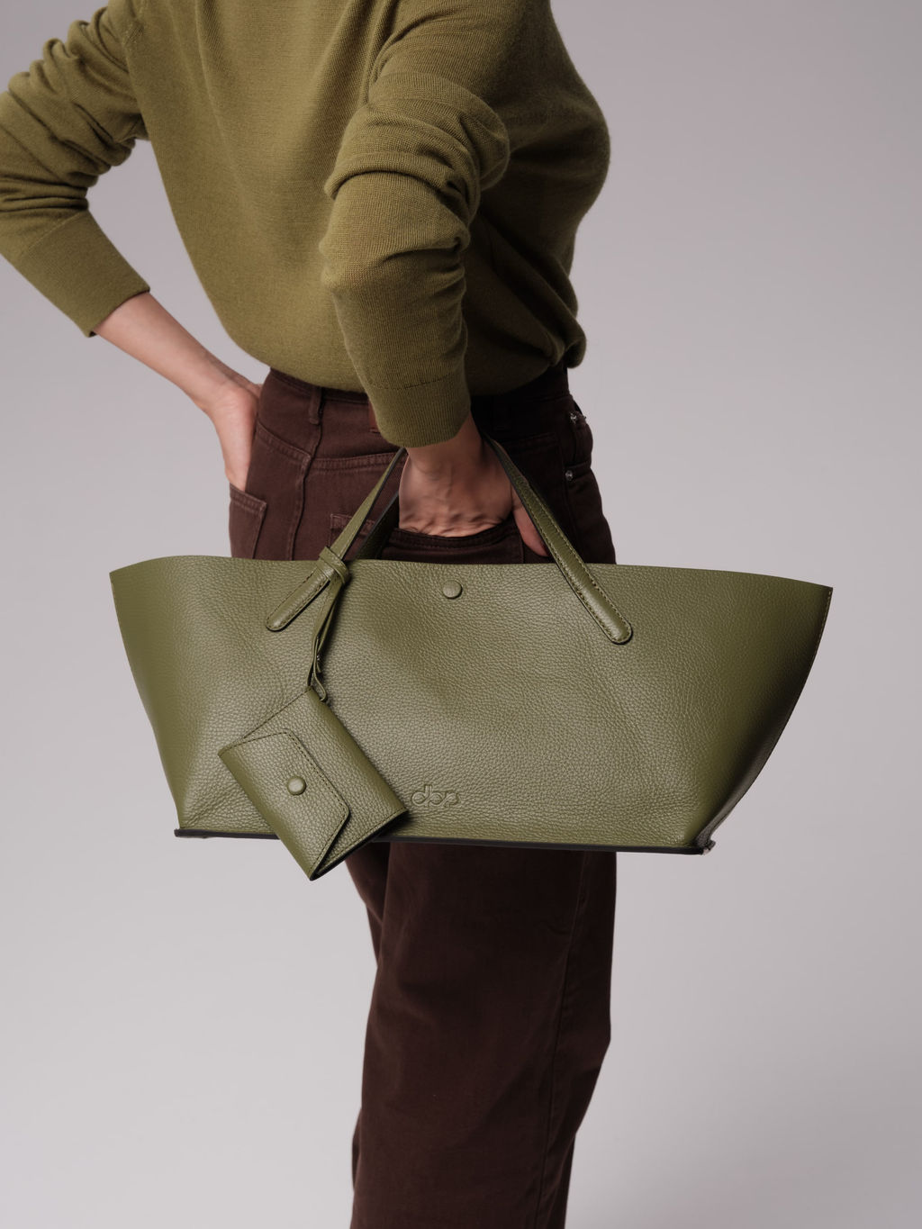 Женская кожаная сумка Dari DBR 31136 зеленая водоросль  фото 9