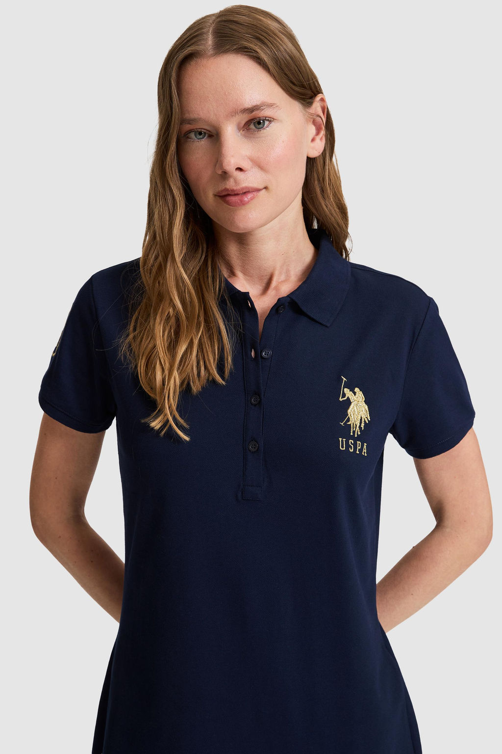 Kad_n Lacivert Polo Yaka _rme Elbise