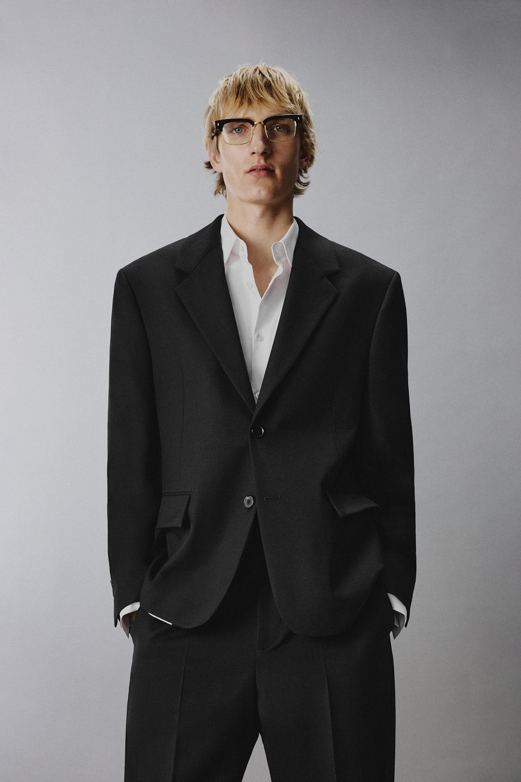 BLAZER TRAJE 100% LANA / Negro - Zara фото 2
