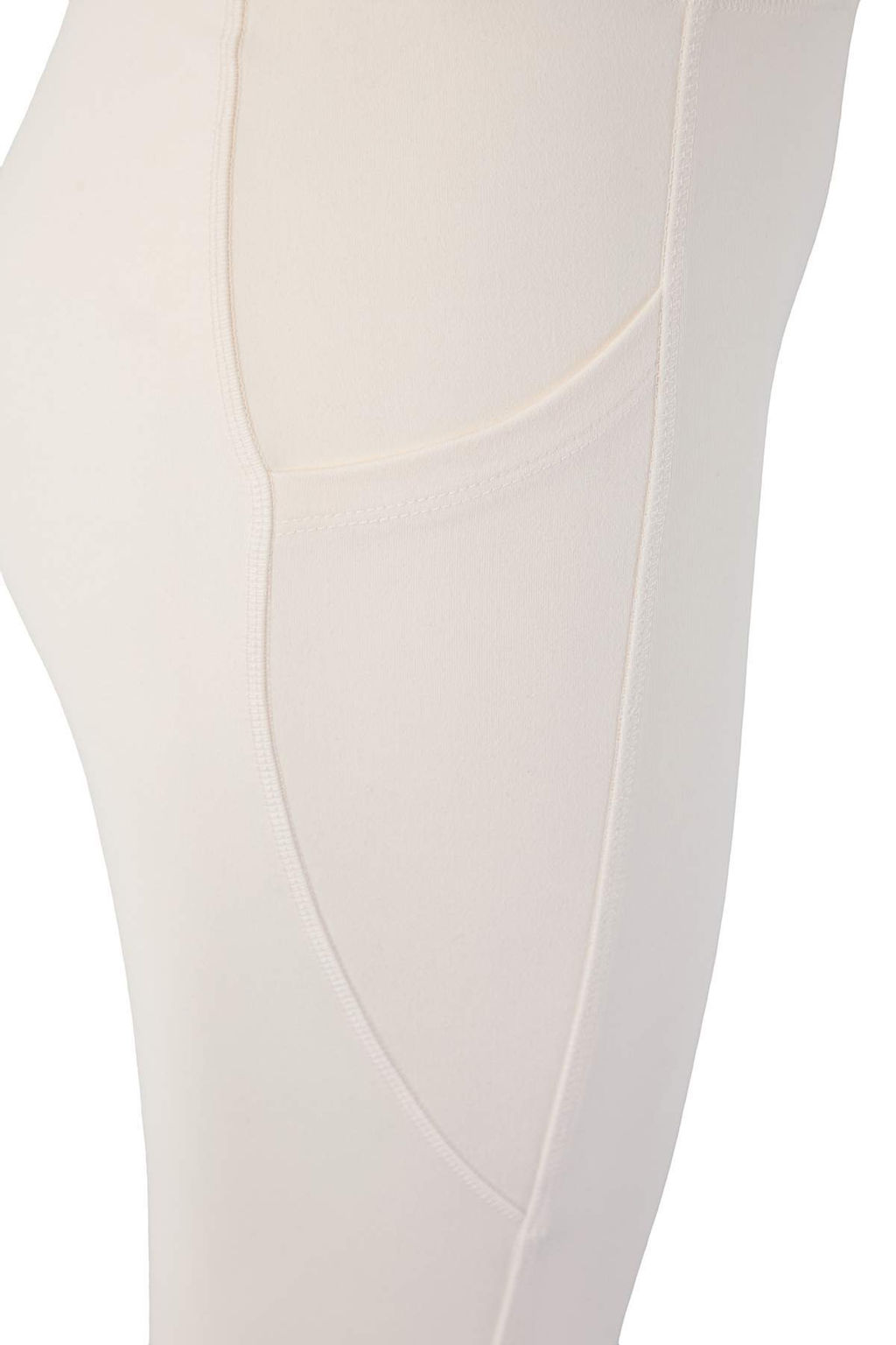 Ekru F?rcal? Soft Kumas Reflektor Bask?l? Ispanyol Paca Yoga Orme Spor Tayt THMAW24TY00066