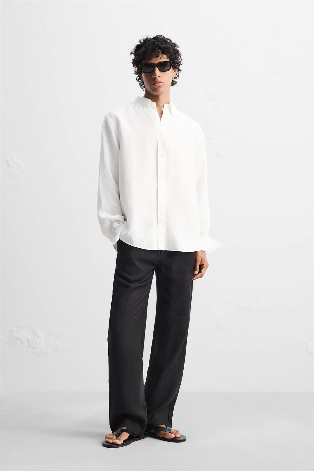 100% LINEN SHIRT - Zara фото 13