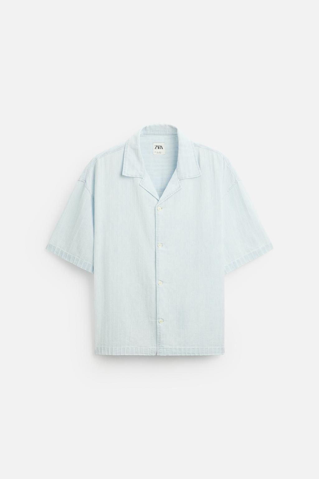 FADED TEXTURED SHIRT - Zara фото 7