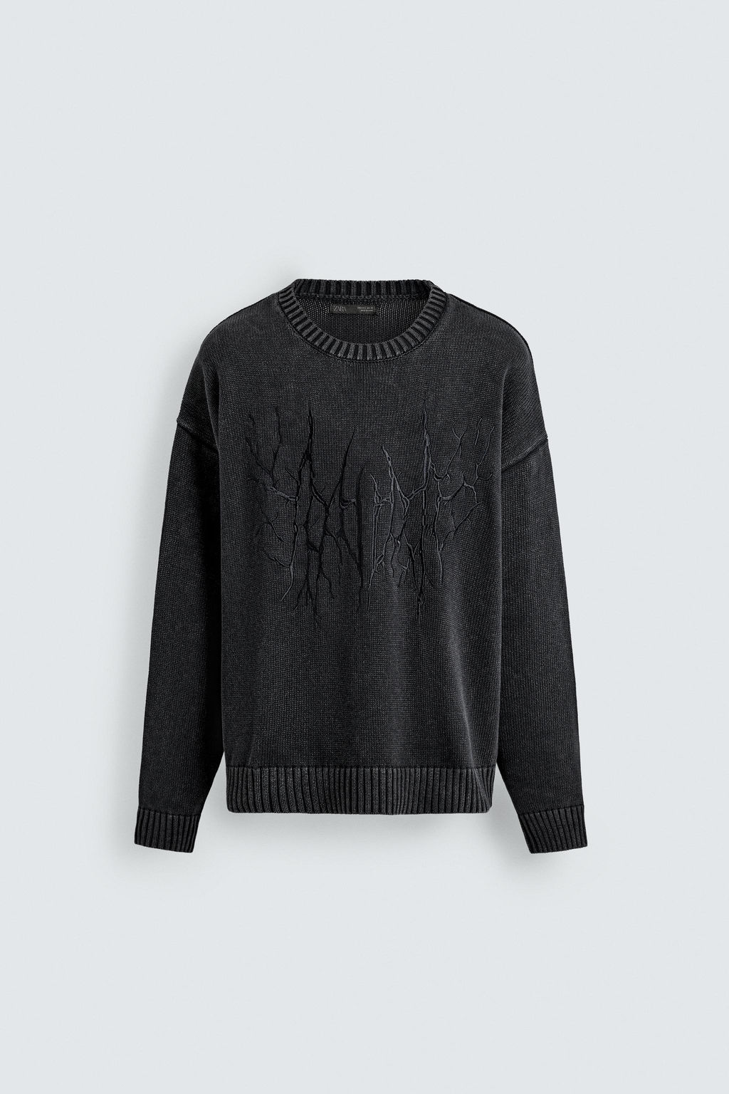 WASHED EMBROIDERED SWEATER - Zara фото 8