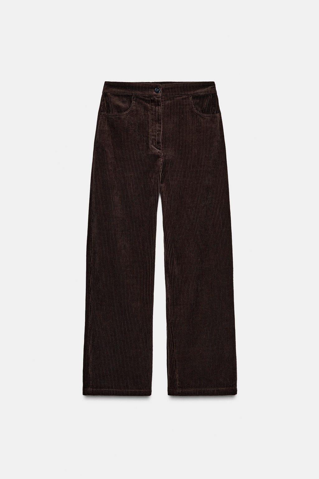 ZW COLLECTION WIDE-LEG CORDUROY TROUSERS - Zara фото 6