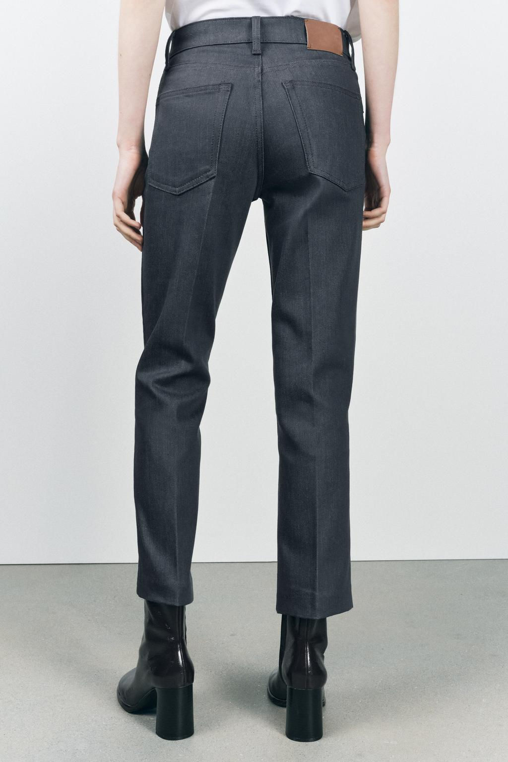 ZW COLLECTION BOOTCUT HIGH-WAIST CROPPED JEANS - Zara фото 3