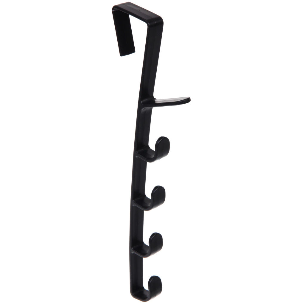 Цена за 12 шт. Вешалка надверная на 6 крючков "ПЕРФЕКТХАУС", цвет черный, 27см ( Селфи)