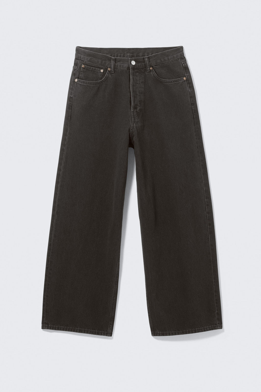 Vaqueros unisex de tiro medio y pernera baggy holgada Astro - H&m фото 13