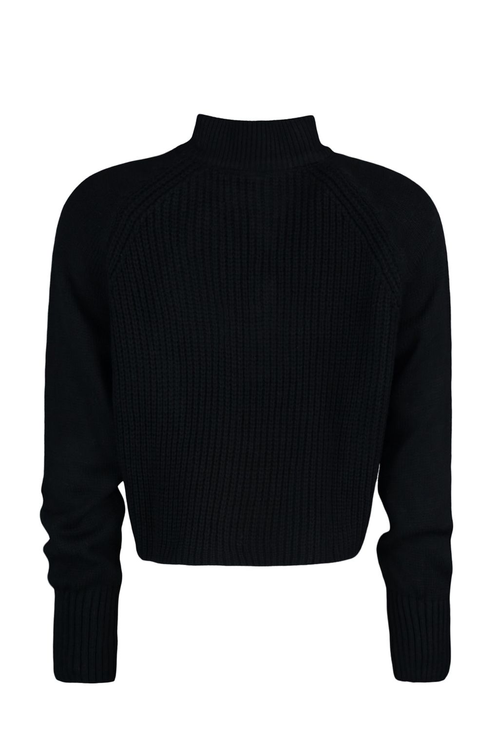 Siyah Crop Fermuarl? Dik Yaka Basic Triko Kazak TWOAW22KZ1632