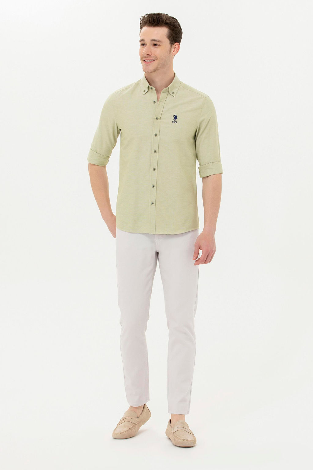 U. S. Polo Assn / Мужские светло-серые брюки из плотной ткани/чиносы - U.s. polo assn фото 17