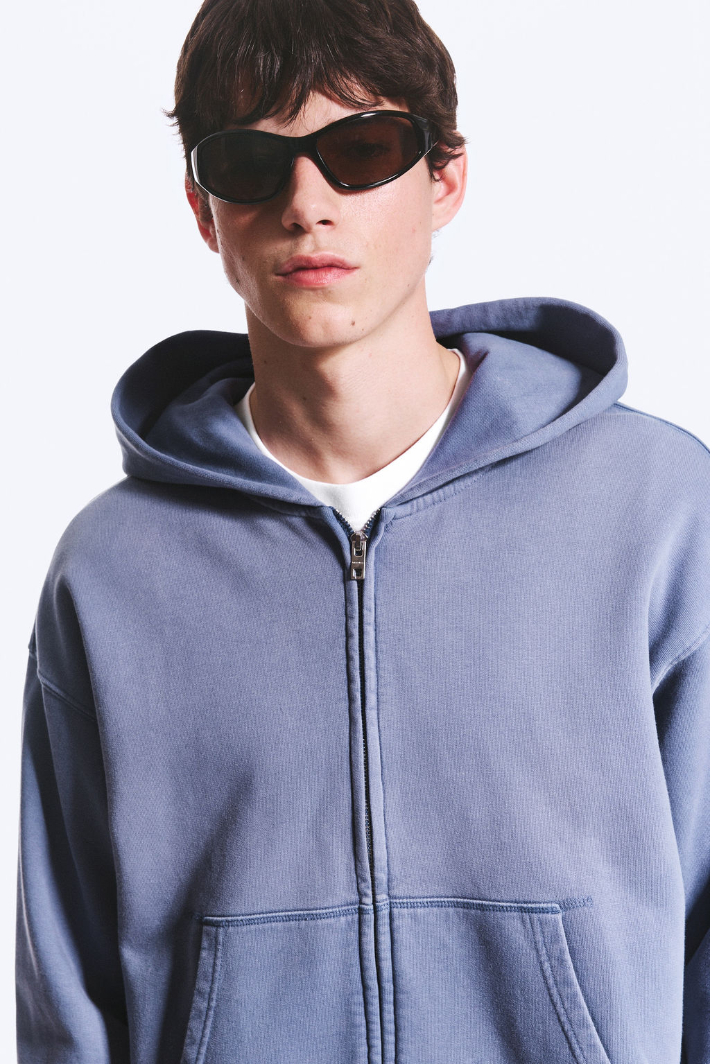 Sudadera boxy con capucha y cremallera - H&m фото 4