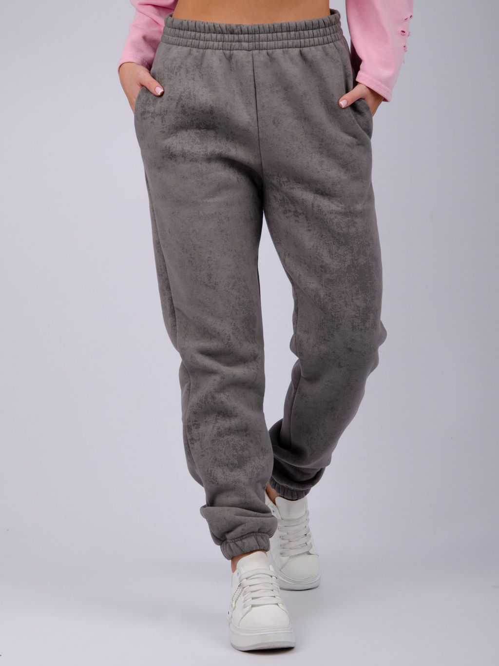 Джоггеры Мистерия 5, футер 3-х нитка начес - Малина фото 50