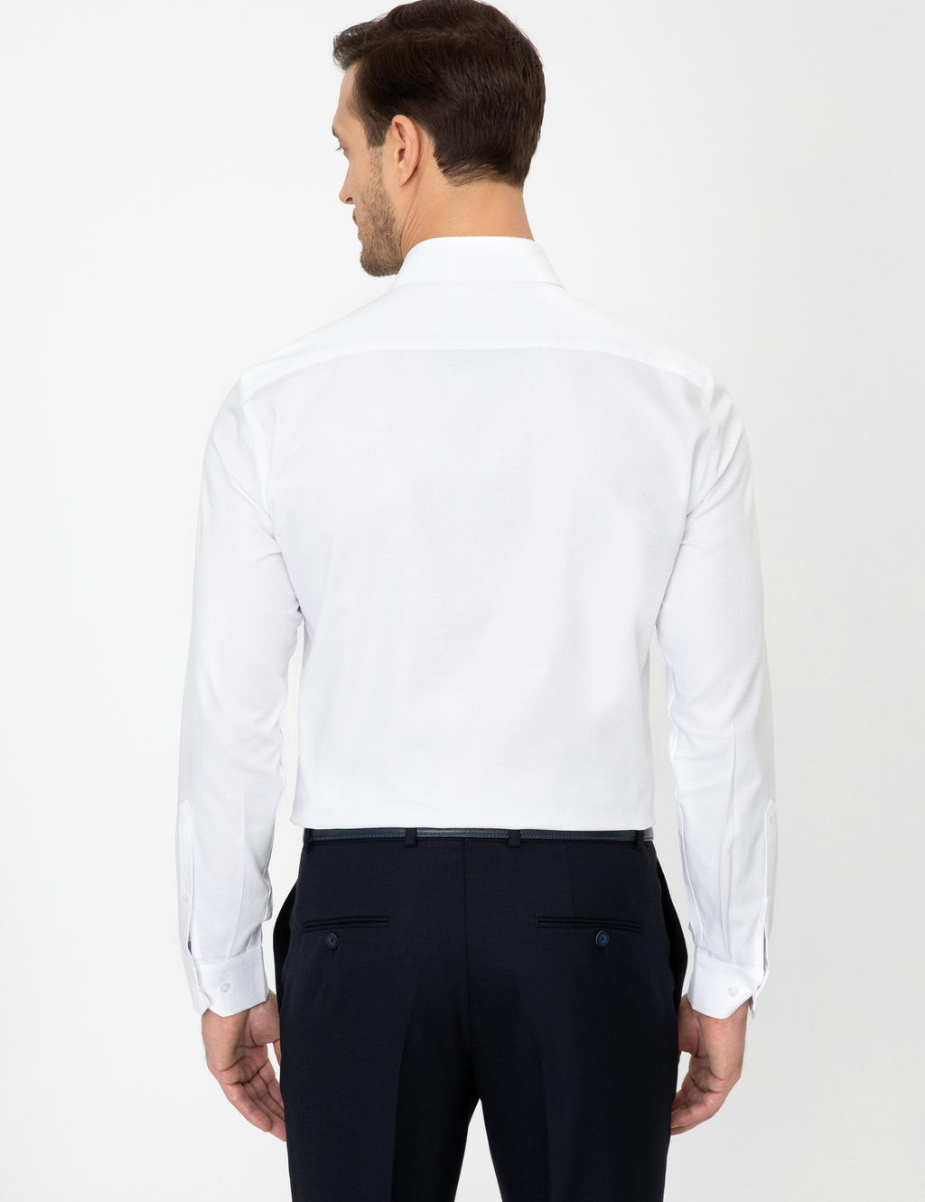 Белая приталенная рубашка с длинным рукавом - Cacharel фото 4