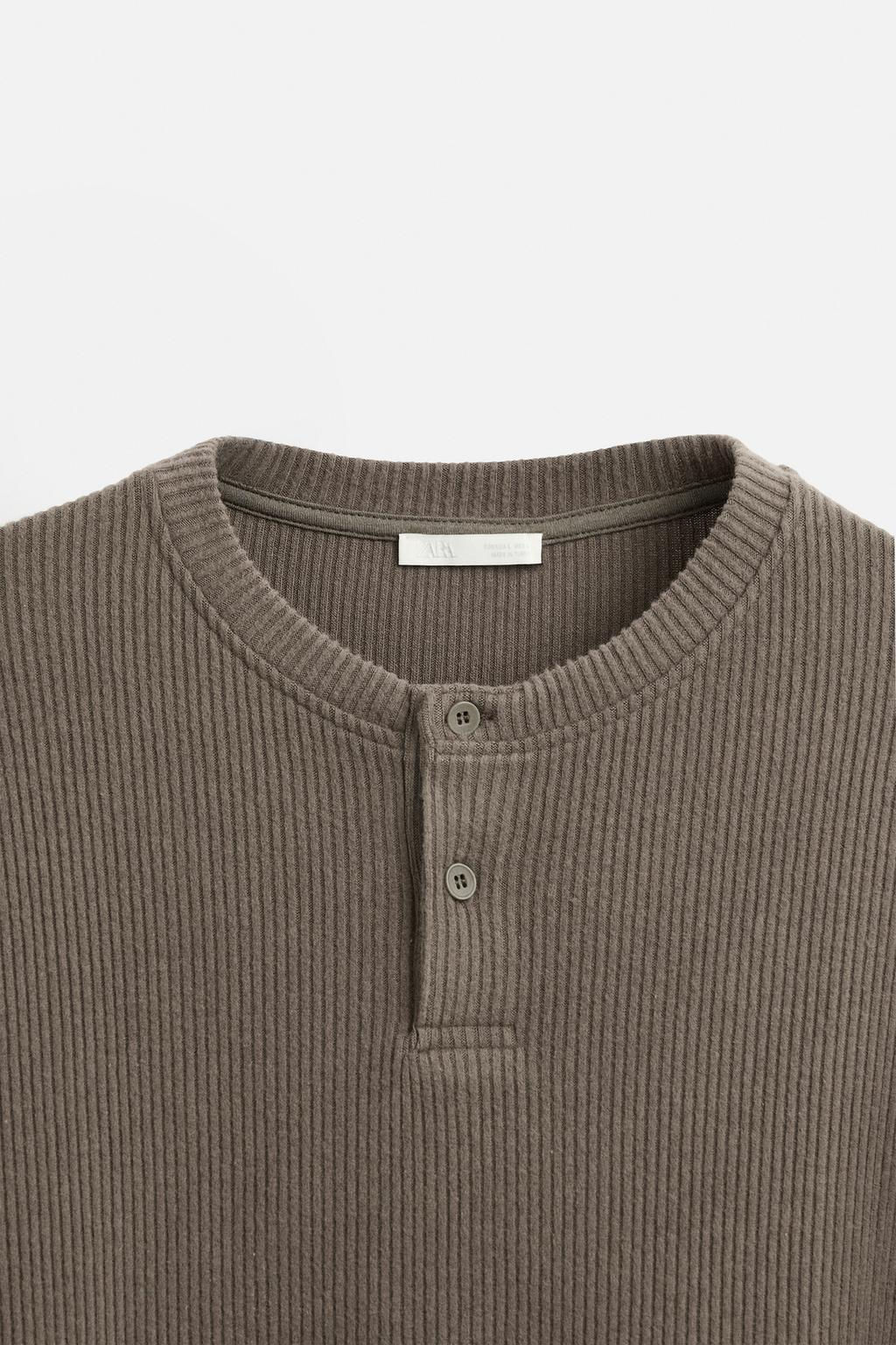 RIBBED TEXTURED T-SHIRT - Zara фото 17