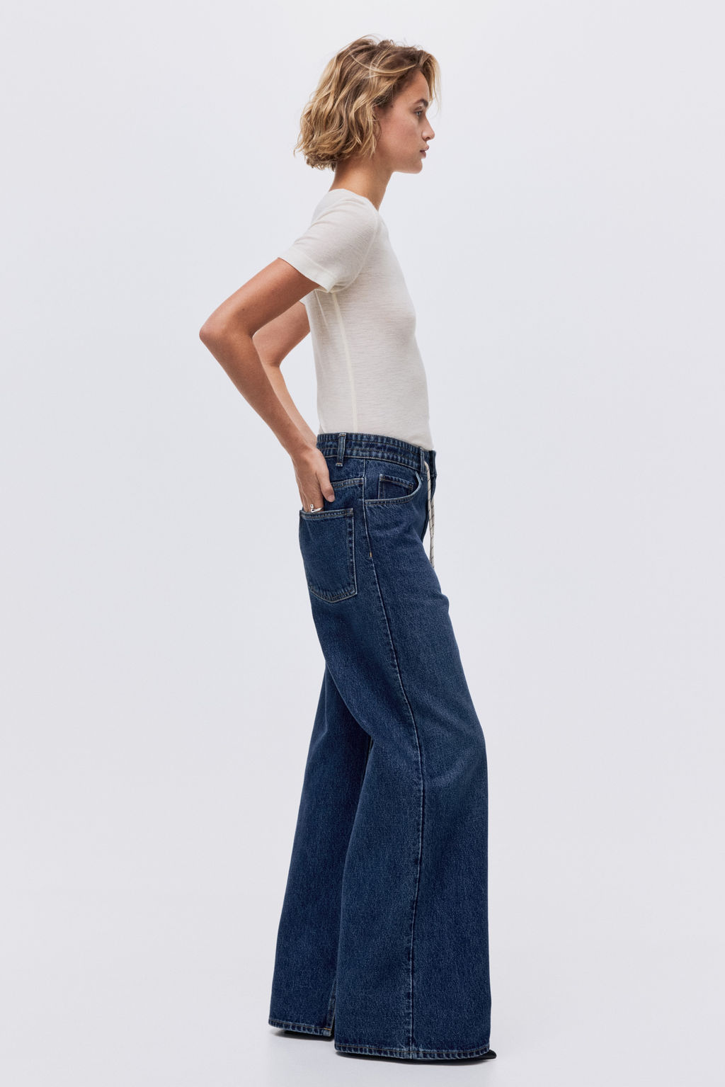Vaquero holgado con cord?n de ajuste - H&m фото 3