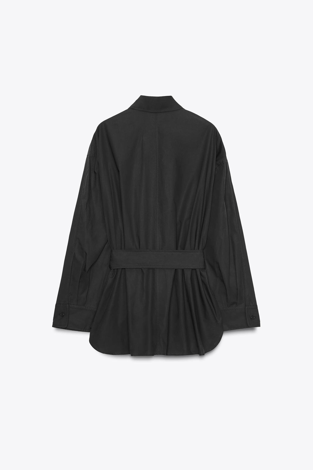 POPLIN SHIRT WITH BELT - Zara фото 5