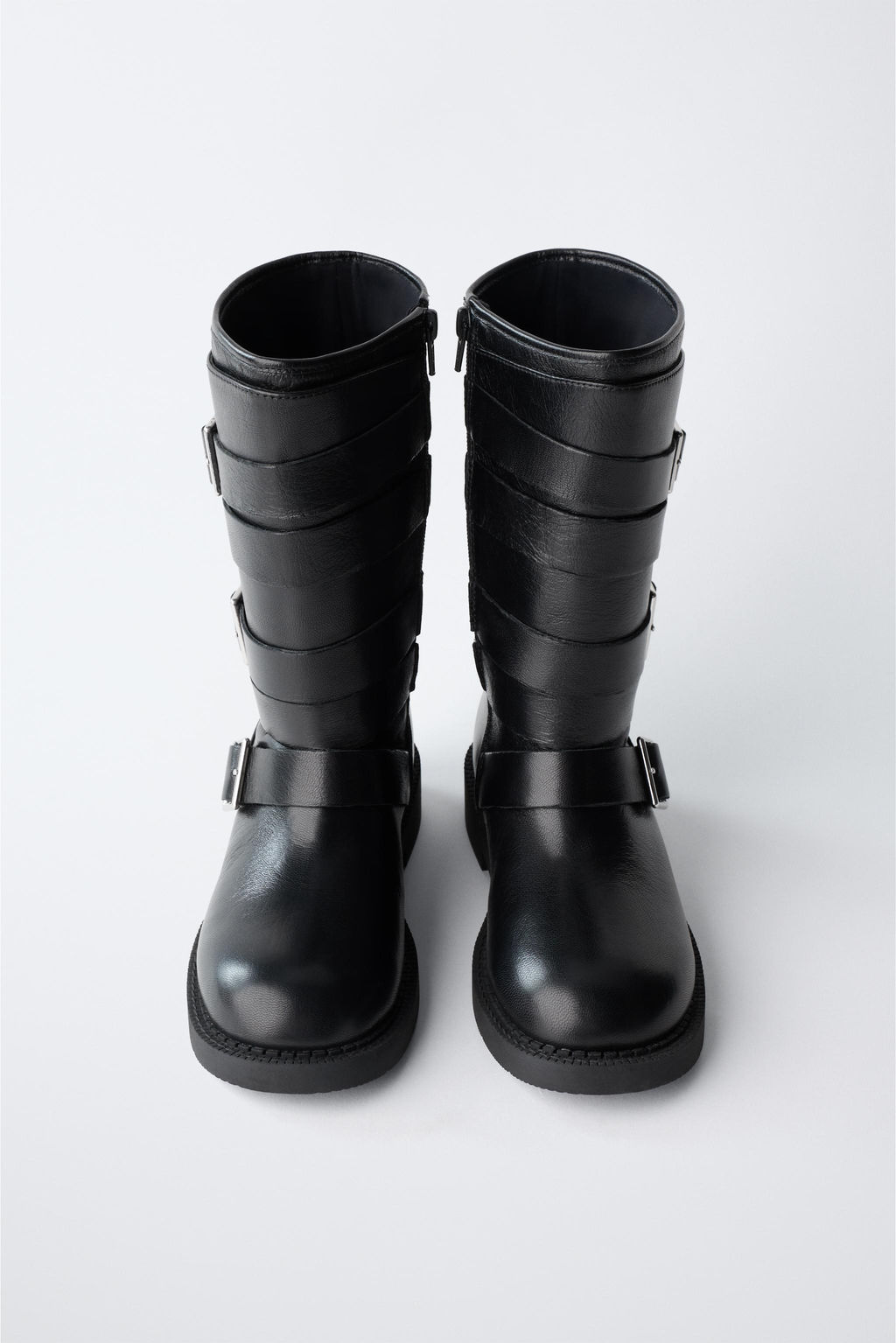 BUCKLED LEATHER BOOTS - Zara фото 13
