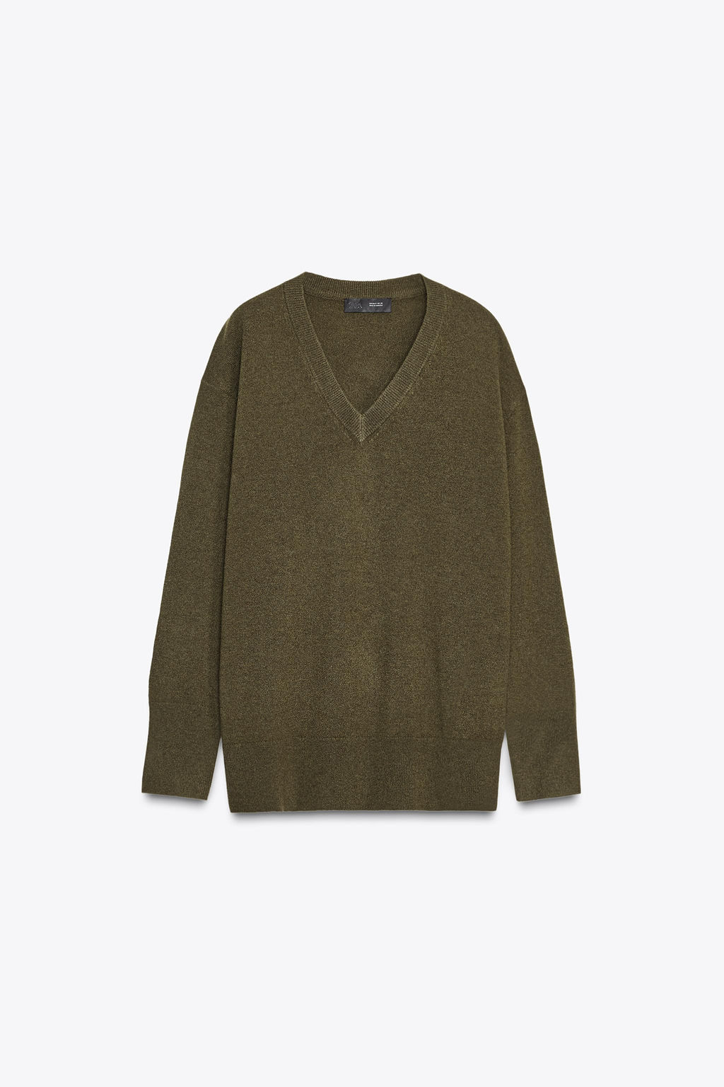 OVERSIZED 100% WOOL KNIT SWEATER - Zara фото 5