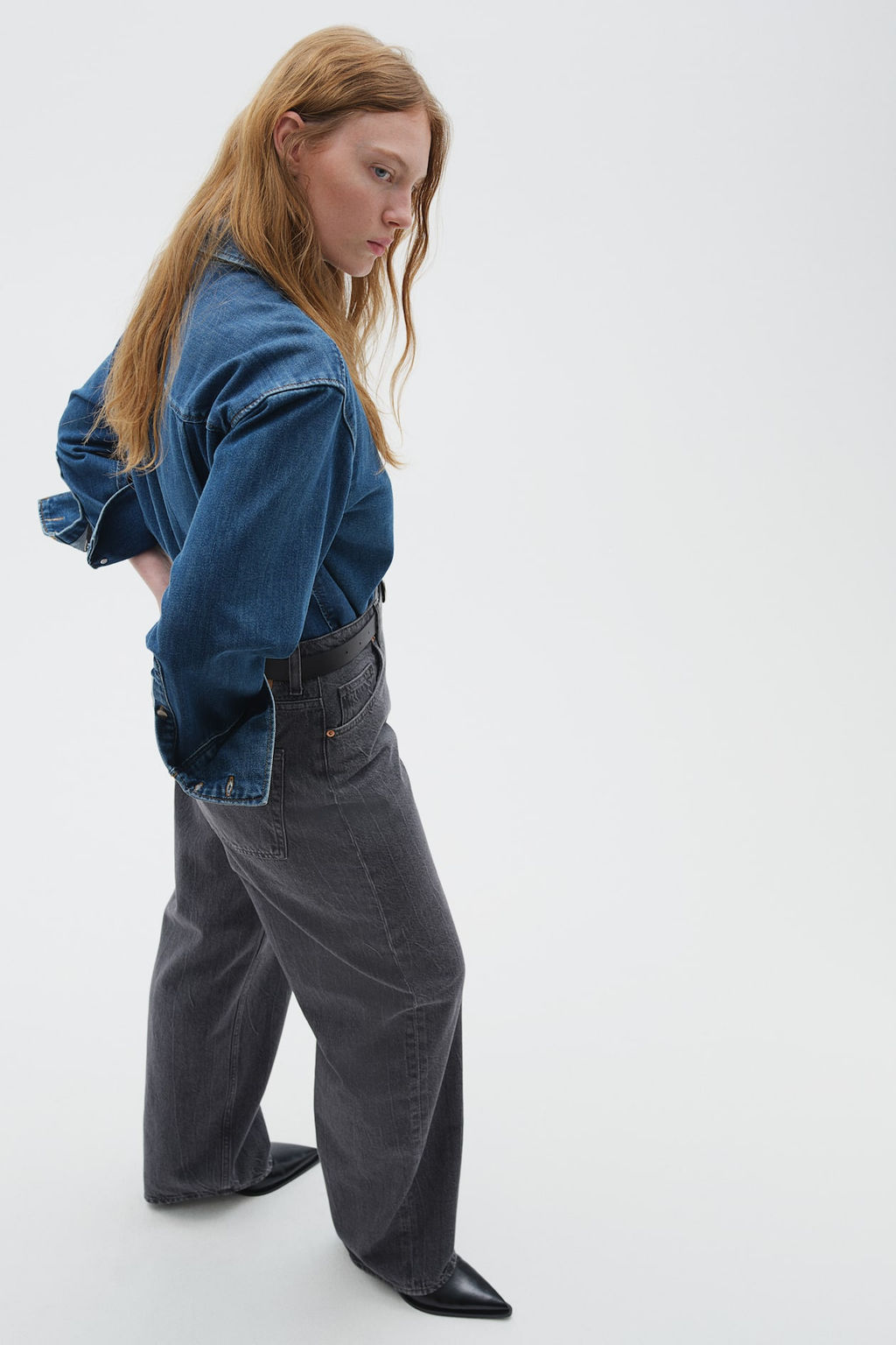 Curvy Fit Baggy High Jeans - H&m фото 5