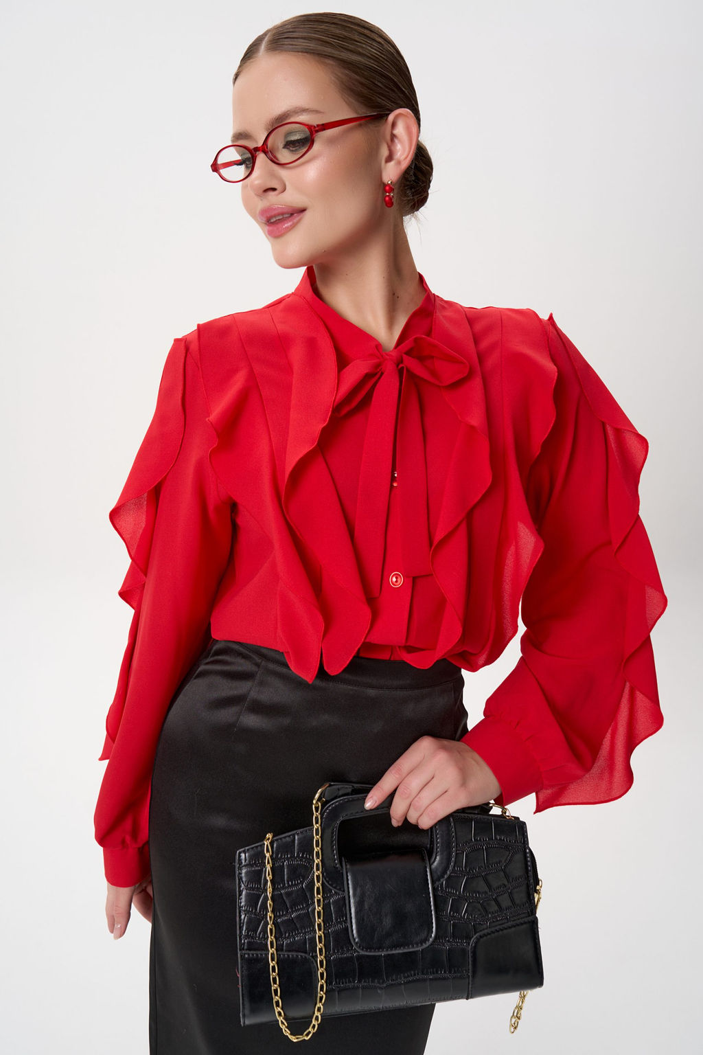 Рубашка Кристл (красный) - Эльза фото 32