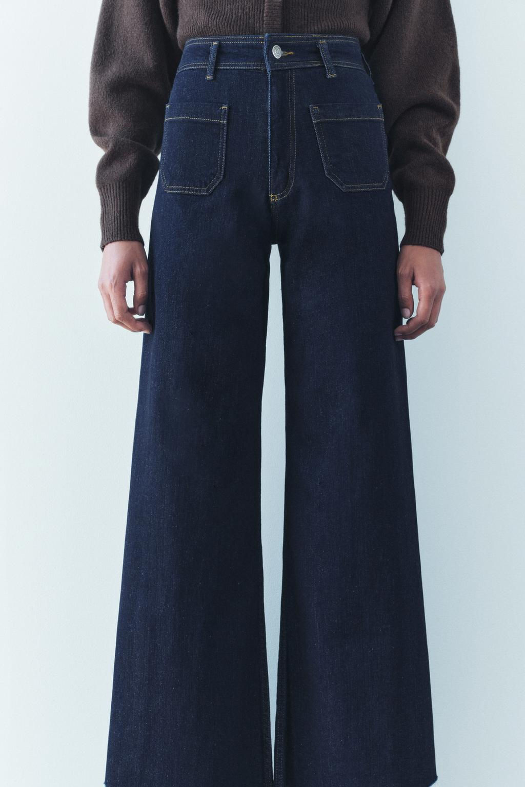 ZW COLLECTION HIGH-WAIST WIDE-LEG JEANS WITH POCKETS - Zara фото 2