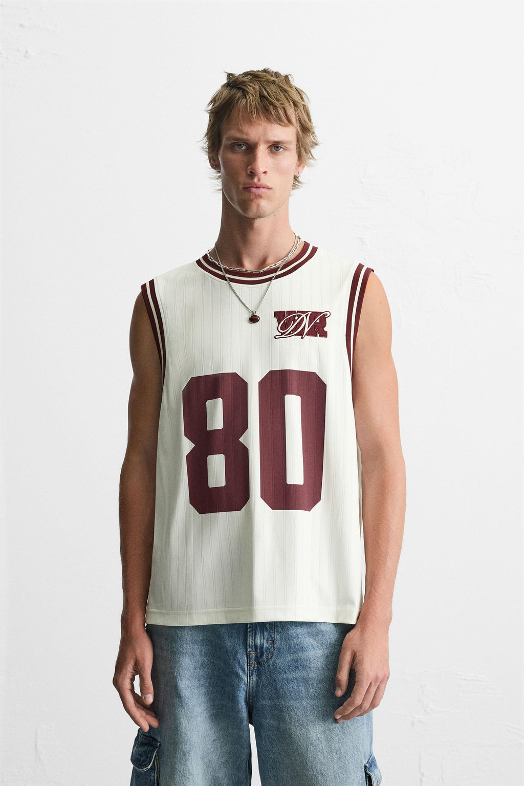CONTRAST VARSITY TANK TOP - Zara фото 2