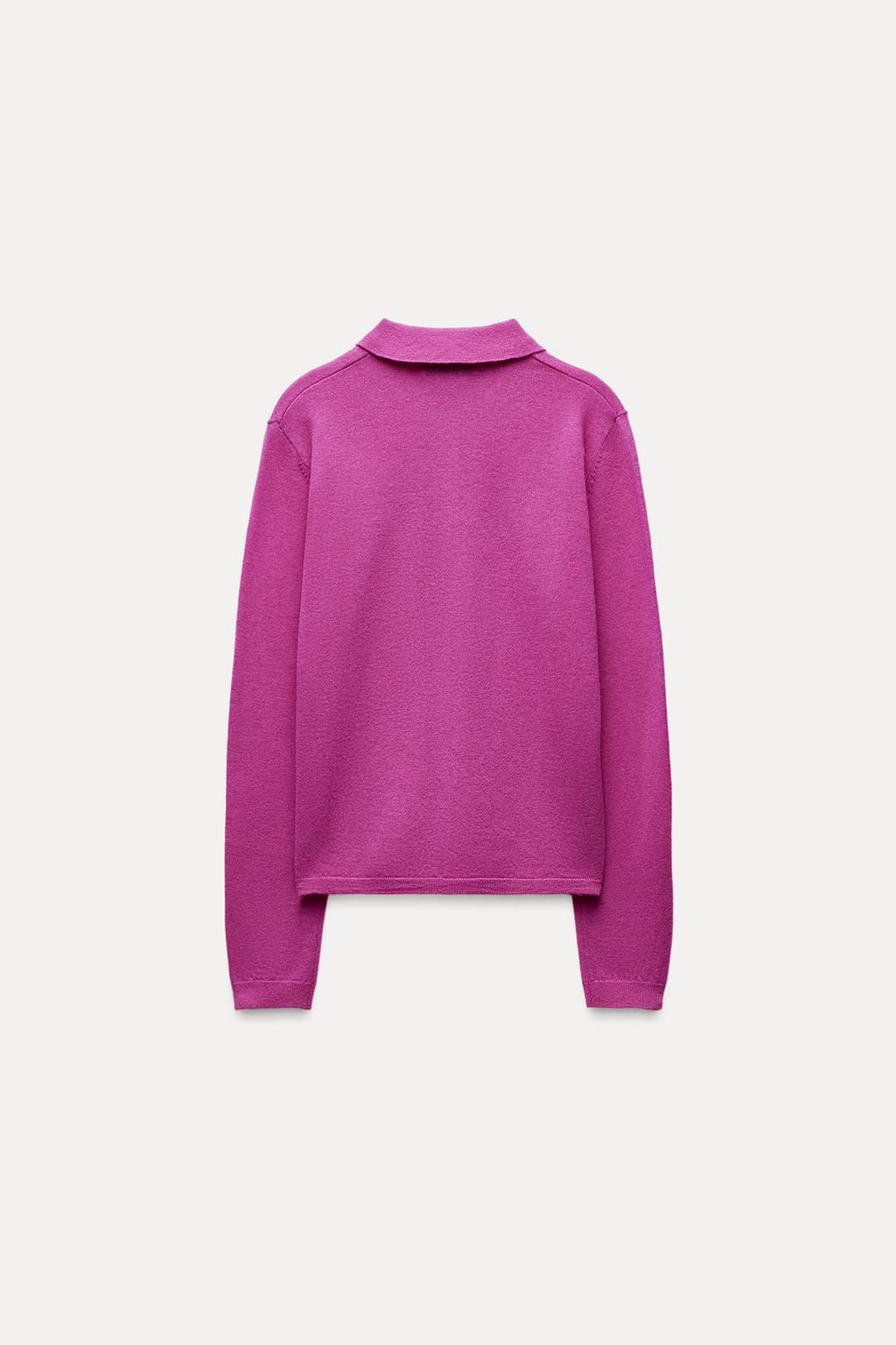 PLAIN POLO NECK 100% WOOL SWEATER - Zara фото 4