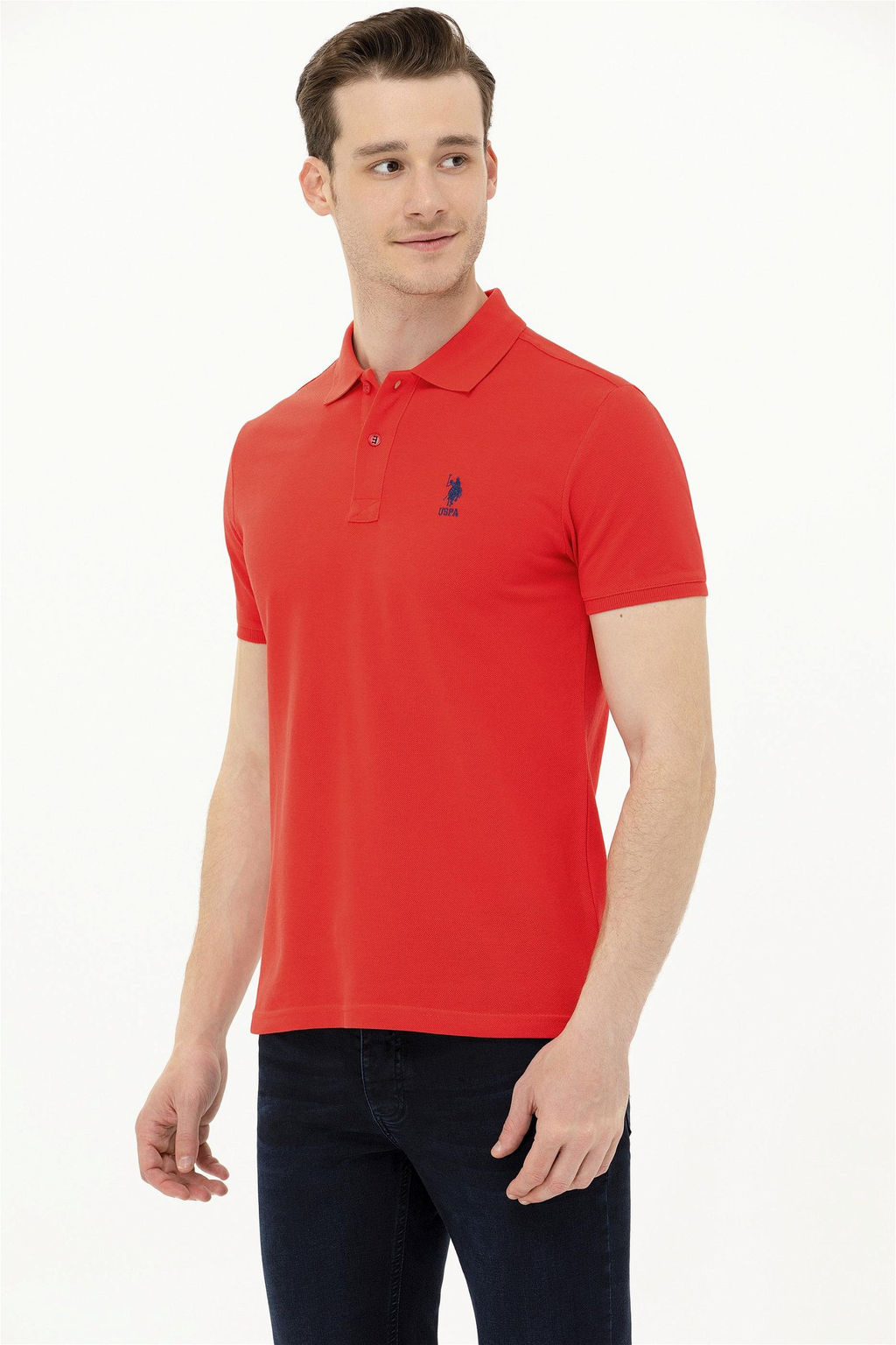 Мужская красная базовая футболка - U.s. polo assn фото 9