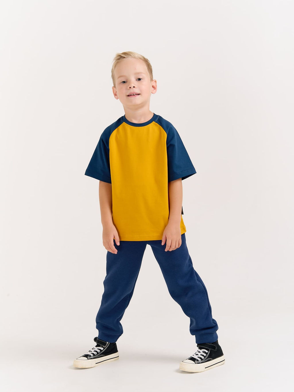 Футболка Колор блок Горчица - Bungly фото 5