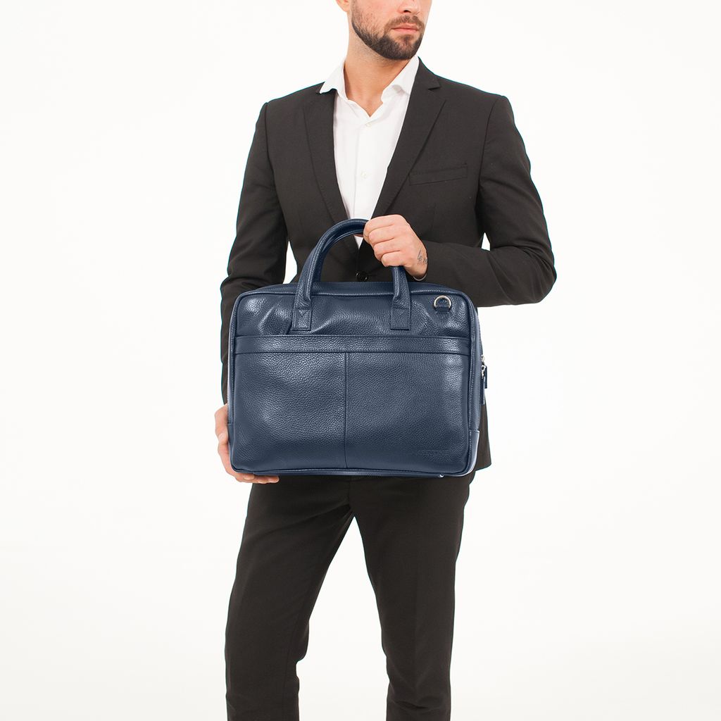 Кожаная деловая сумка для ноутбука Carter Black - Lakestone фото 25