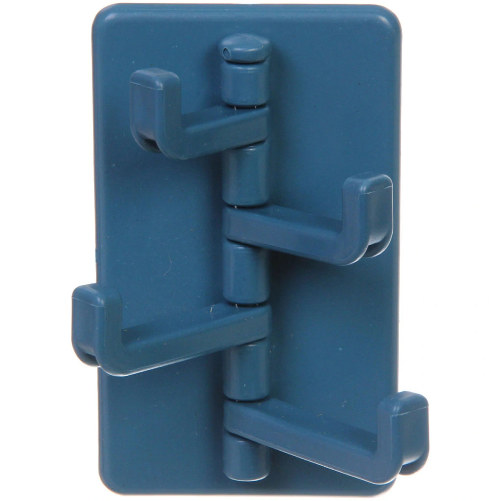 Цена за 10 шт. Крючок настенный многофункциональный на липкой основе "ИДЕЯДОМА", цвет лазурный синий, нагрузка 3кг/9*5,5см (пакет с подвесом)