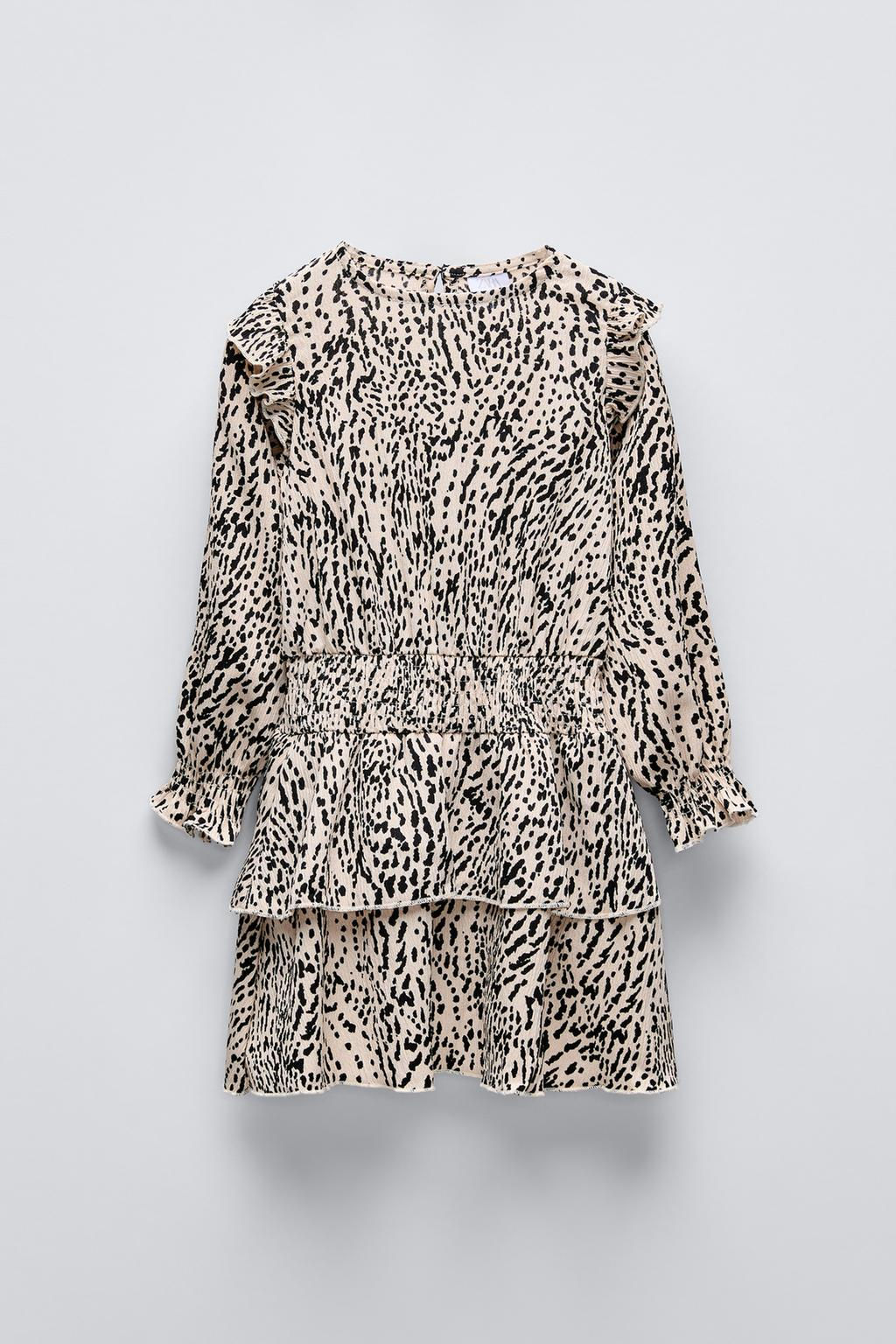 TEXTURED PRINTED DRESS - Zara фото 5