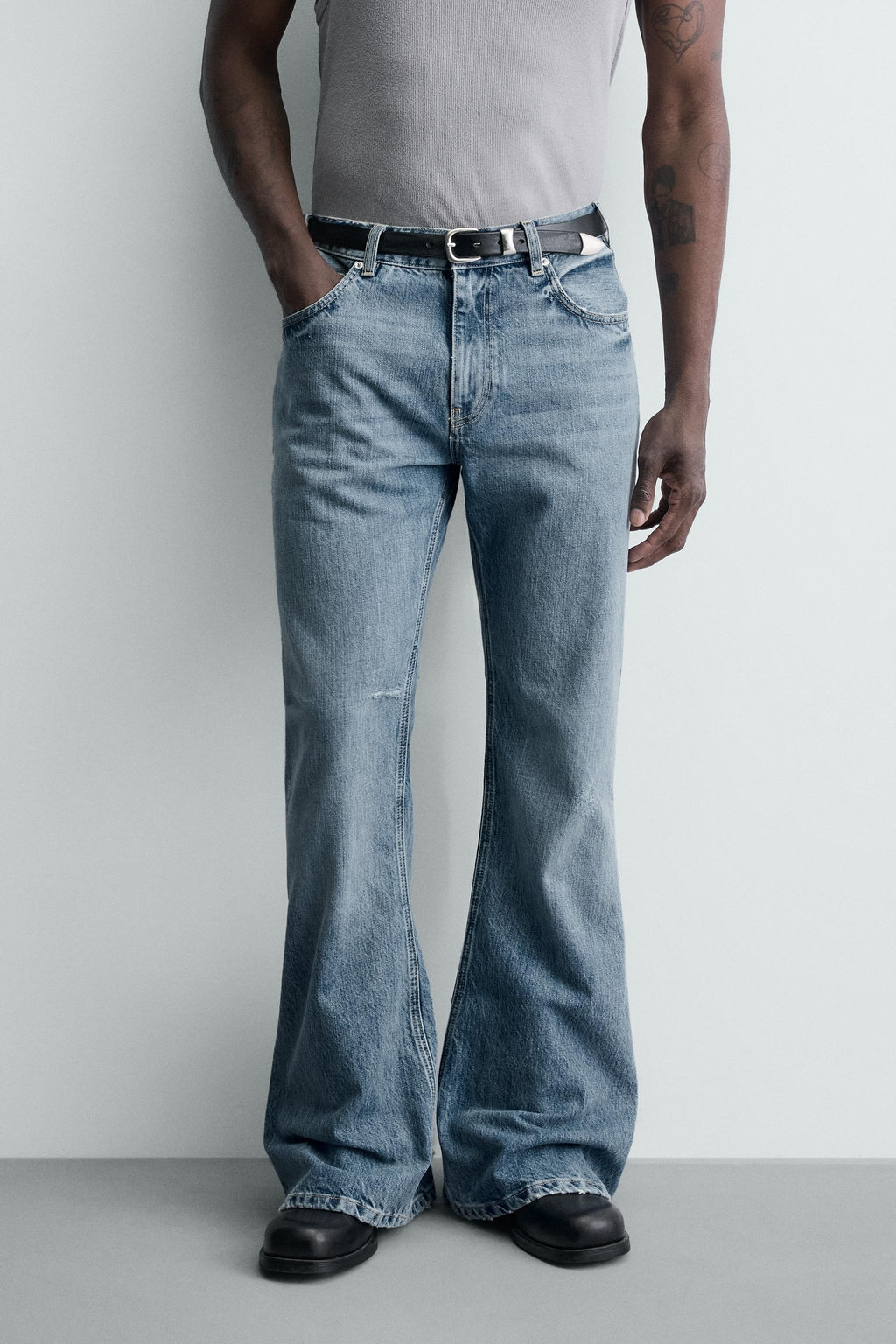 JEANS FLARE FIT / Azul claro - Zara фото 2