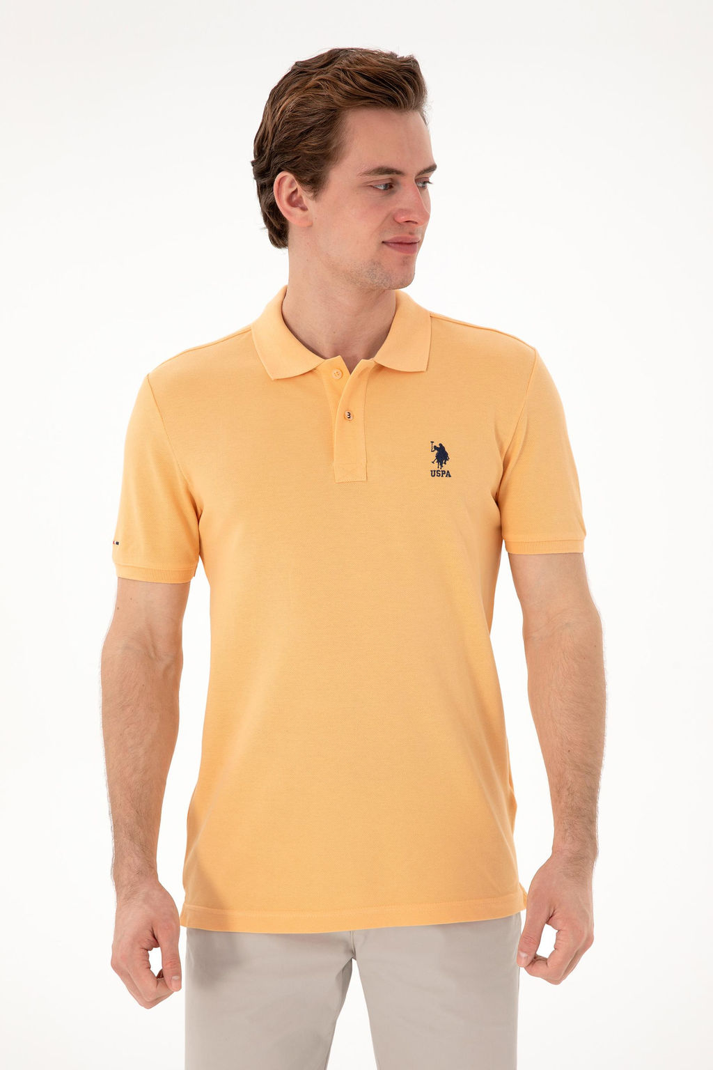 Erkek Slim Fit Polo Yaka A__k Mavi Basic Ti__rt Sepette S_rpriz _ndirim - U.s. polo assn фото 3