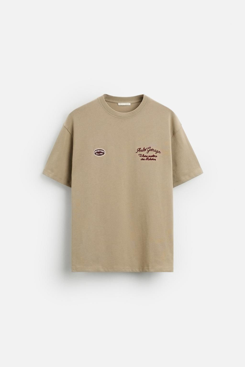 T-SHIRT WITH CONTRAST EMBROIDERY - Zara фото 6