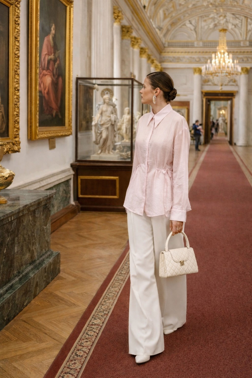 Блуза из хлопка 5011821 розовая