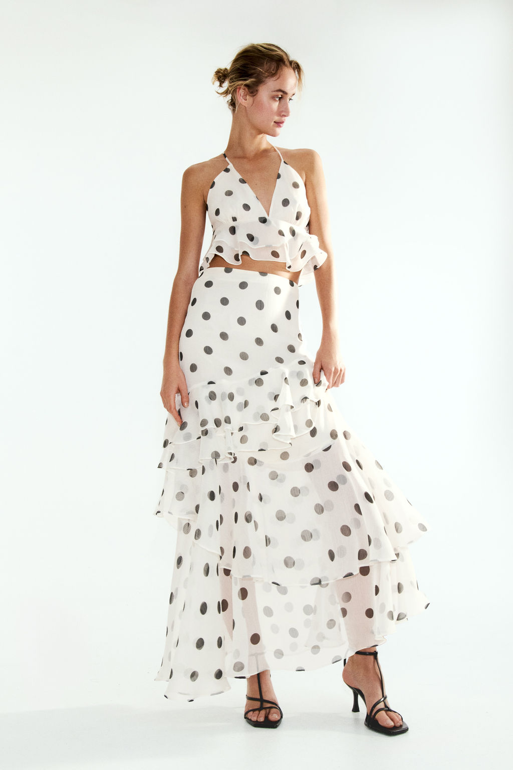 Top de volantes con tirantes espagueti - H&m фото 3