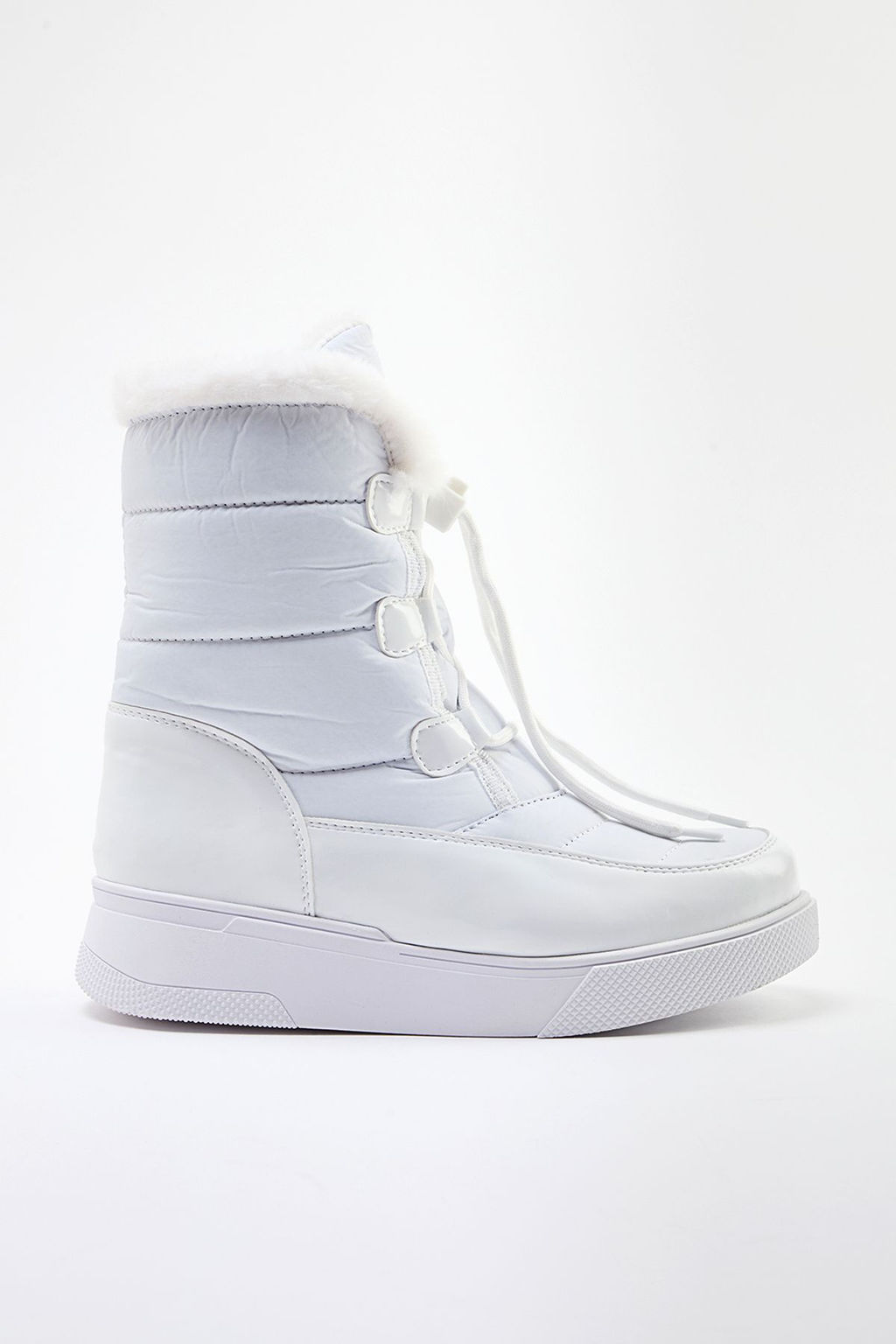 Trendyolmilla Shoes Bej Su Itici Ici Kurklu Bagc?kl? Kad?n Kar Bot TAKAW25BO00023  фото 5