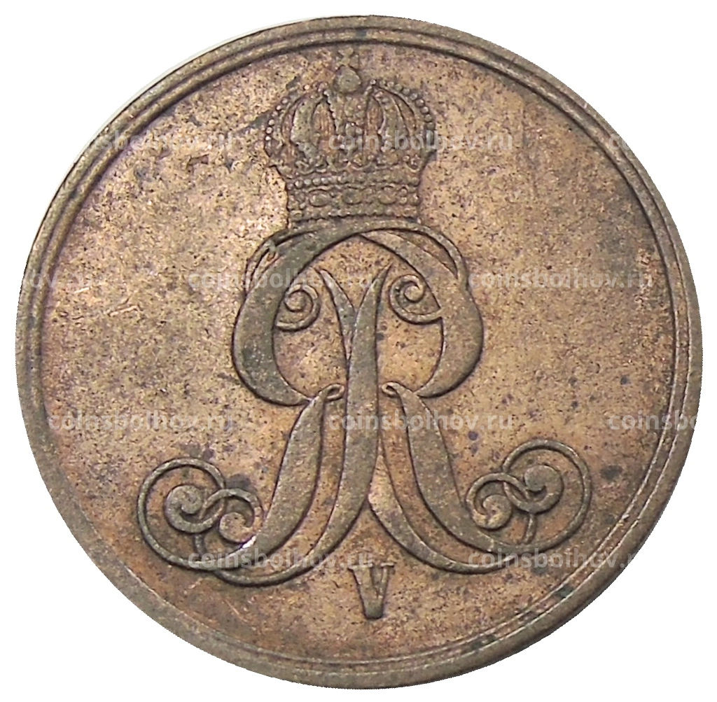 2 пфеннига 1858 года B Германские государства  Ганновер