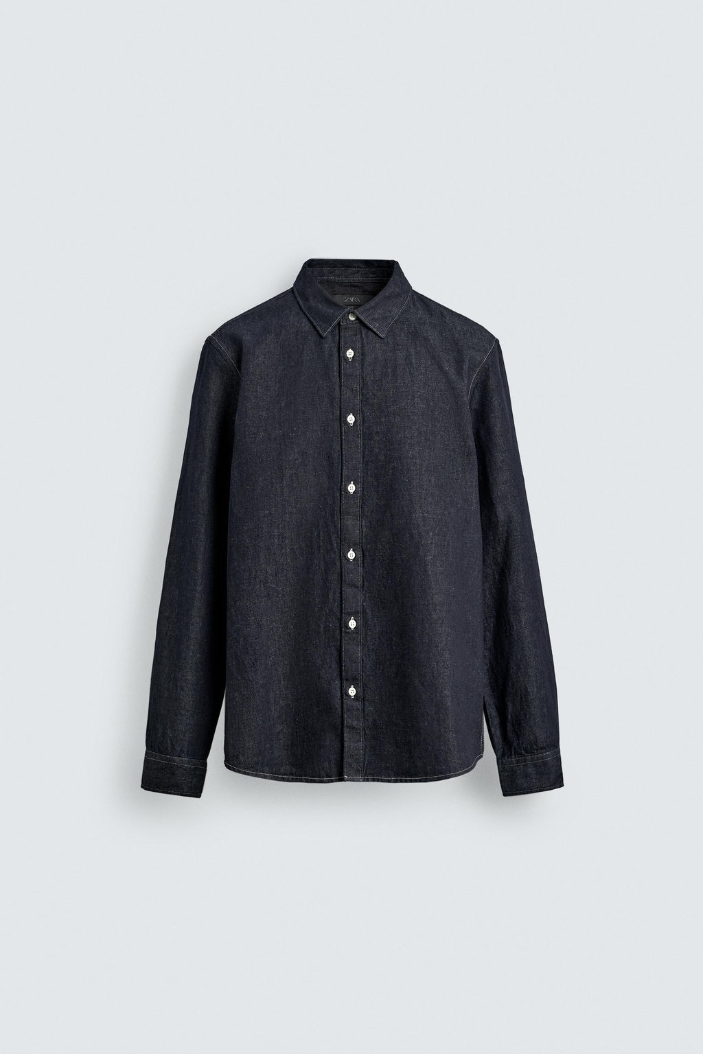 LIGHTWEIGHT COTTON/LINEN DENIM SHIRT - Zara фото 6