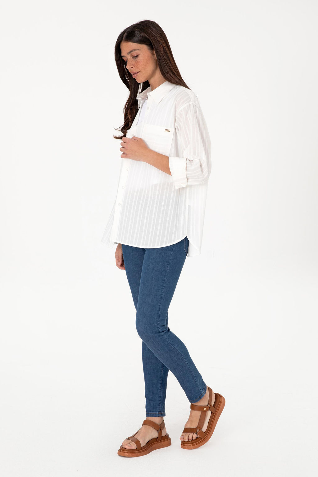 Kad_n Beyaz Uzun Kollu G_mlek Sepette S_rpriz _ndirim - U.s. polo assn фото 4