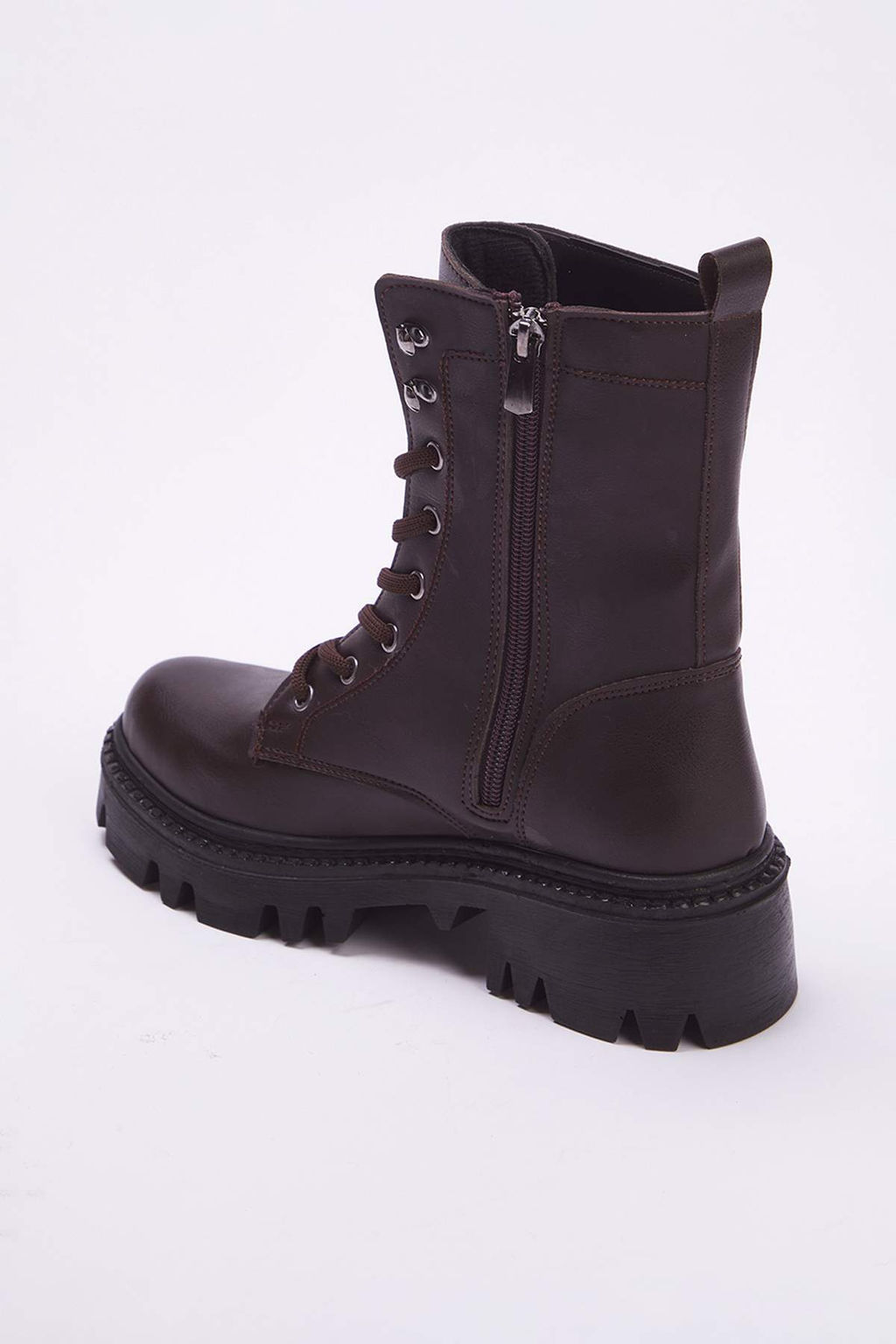 Trendyolmilla Shoes Siyah Fermuar ve Bagc?k Detayl? Kad?n Postal Bot TAKAW25BO00025  фото 4