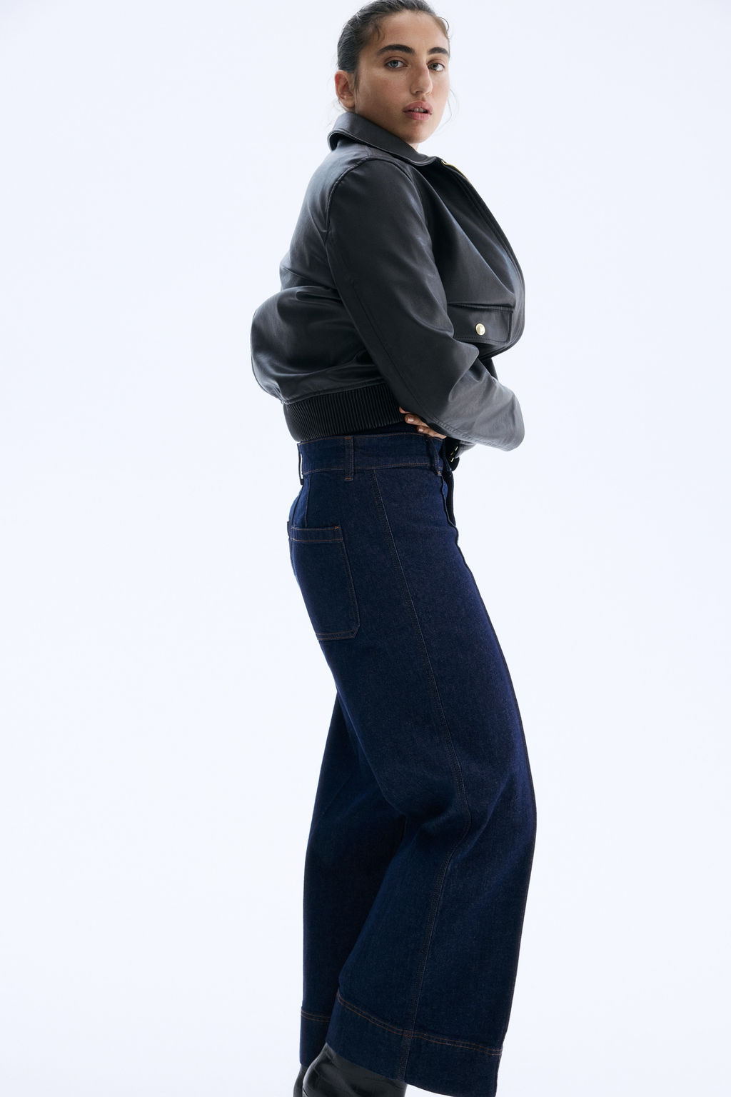 Wide High Ankle Jeans - H&m фото 10