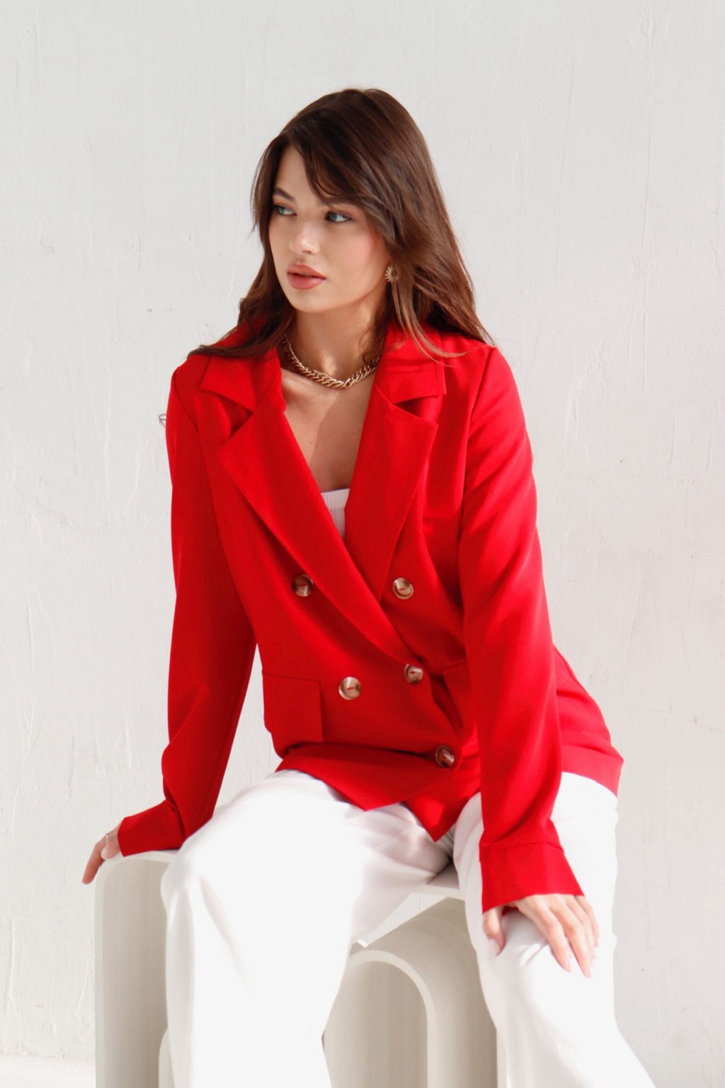 Двубортный жакет с английским воротником - Martichelli фото 40