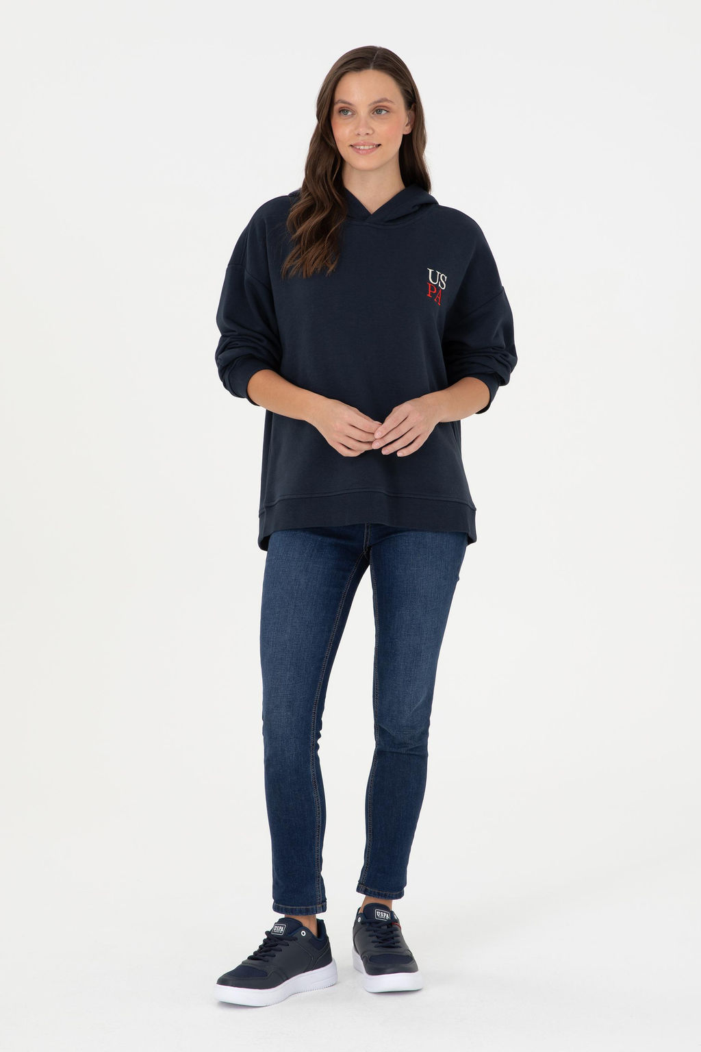 Женский темно-синий свитшот Неожиданная скидка в корзине - U.s. polo assn фото 4