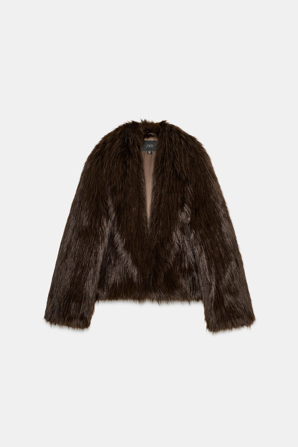 SHORT FAUX FUR COAT - Zara фото 12